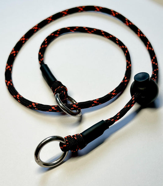 Red & Black Paracord 550 Grot Collar. Dominant Dog.